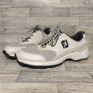 FootJoy Golf Athletics Spikeless Men’s White and Black Golf Shoes 9M